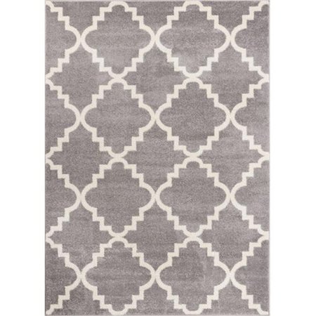 WELL WOVEN Well Woven 21072 Sydney Lulus Lattice Rug; Grey - 2 ft. 3 in. x 7 ft. 3 in. 21072